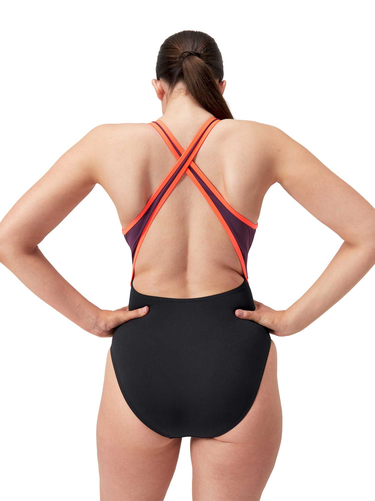 SPEEDO Цял бански WOMENS HIGH NECK SPLICE CROSS BACK