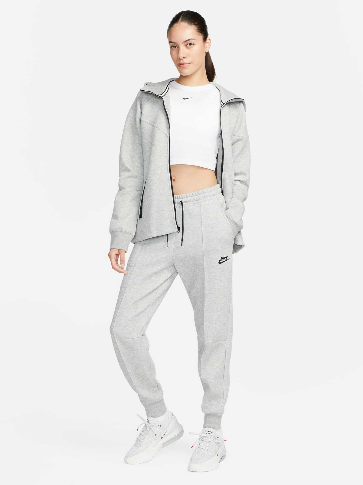 NIKE Спортно долнище W NSW TCH FLC MR JGGR