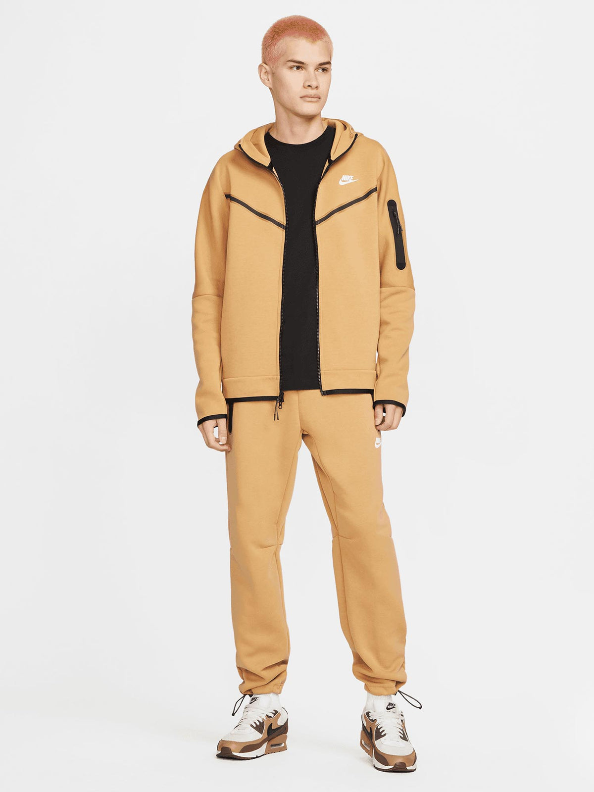NIKE Суитшърт M NSW TCH FLC HOODIE FZ WR